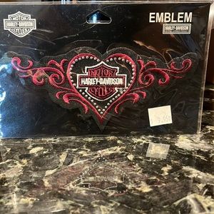 Harley Davidson sew on Emblem.  New in package.